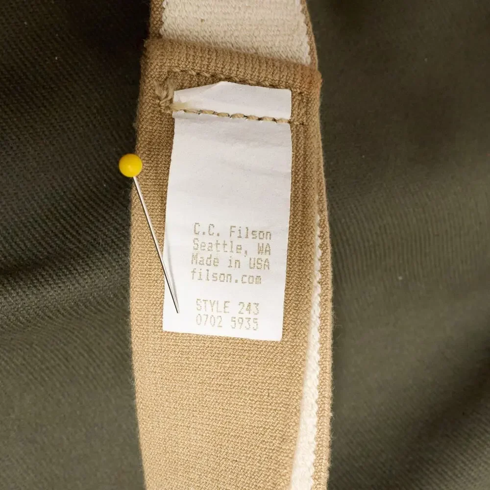 Filson Large Pullman Travel Bag Otter Green Made in USA Rugged Twill Duffel
